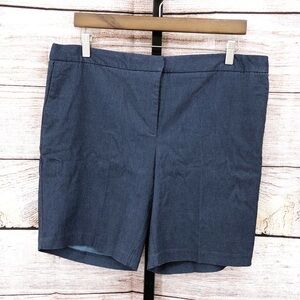 Mario Serrani Blue Bermuda Shorts Tailored Cotton Blend